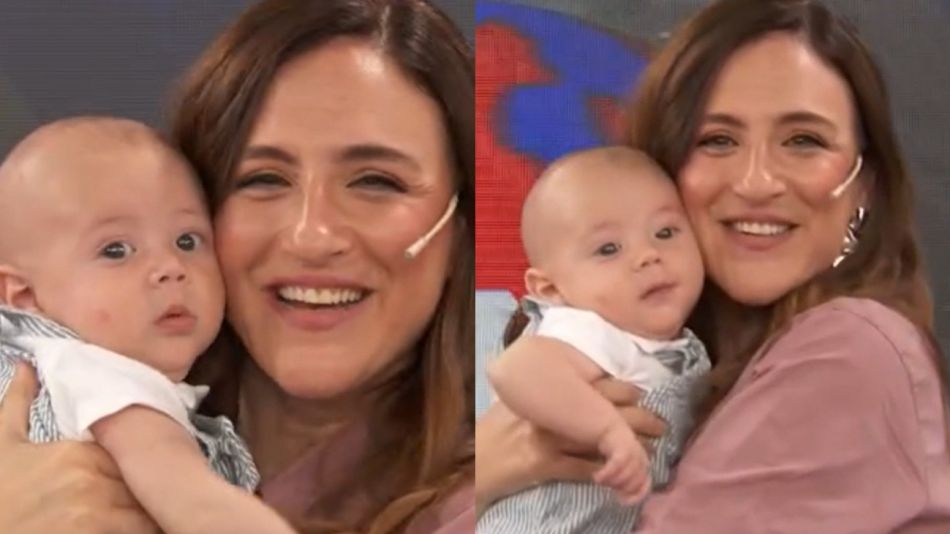 Carolina Amoroso junto a su hijo Vicente