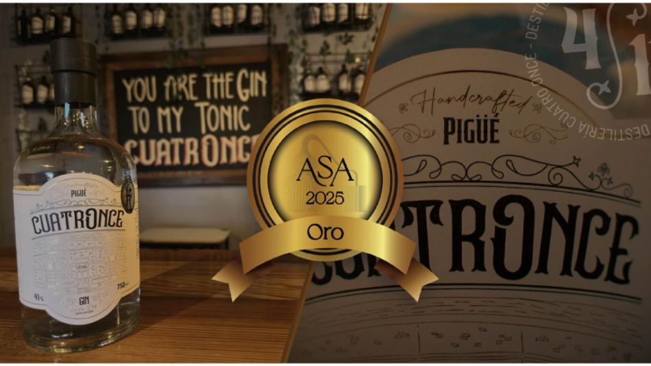 Cuatronce, el gin que conquistó el oro en Mendoza