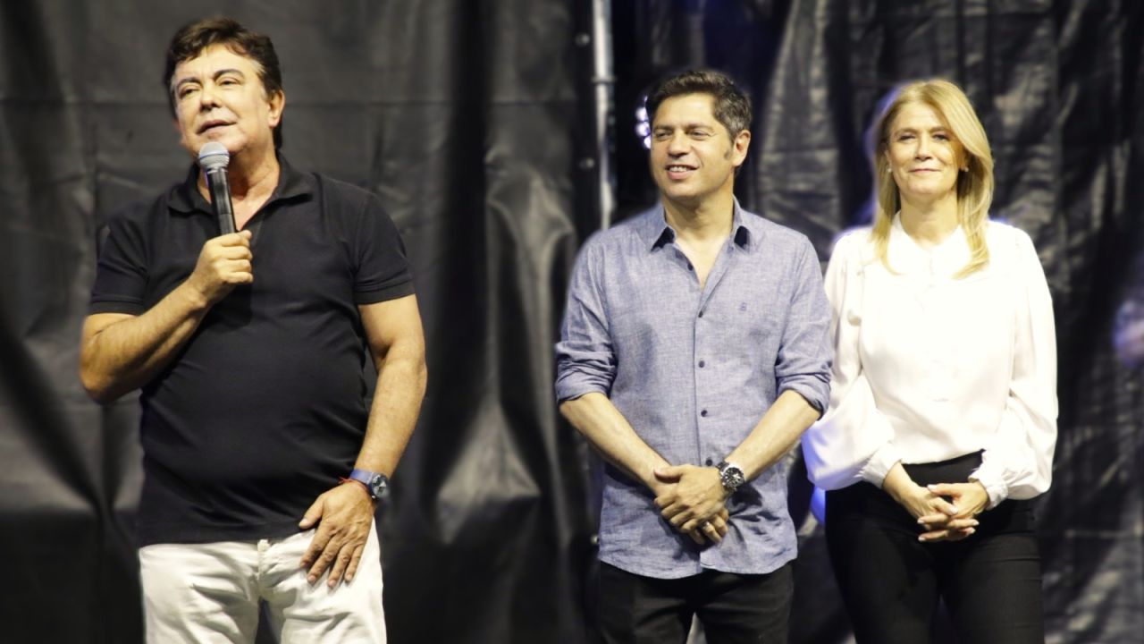 Acto político en La Matanza con Espinoza, Kicillof y Magario