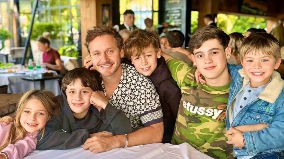 Benjamín Vicuña y sus hijos