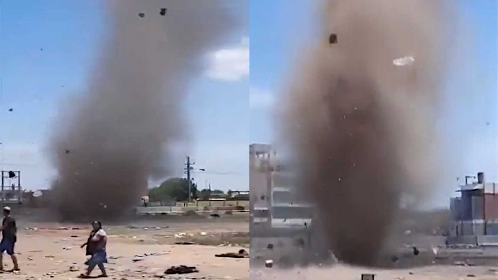 Remolino de polvo en Florencio Varela 20251229