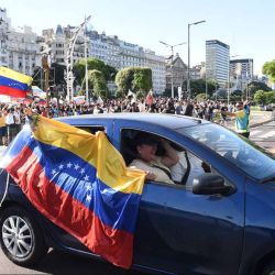 Marcha en el obelisco de Buenos Aires a favor de la intervención de USA en Venezuela. Foto @pablocuarterolo | Foto:Cuarterolo Pablo