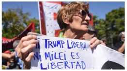 Marcha contra intervención de Trump en Venezuela en Argentina