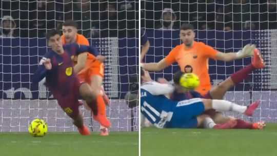 Joan García empujó a su compañero para tapar un tiro y mantuvo la valla invicta del Barcelona ante el Espanyol