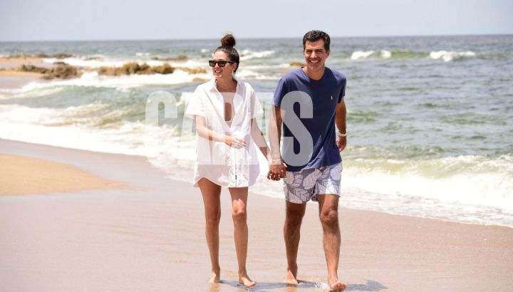 En exclusiva, Isabel Macedo y Juan Manuel Urtubey vivieron una tarde sin hijas y a puro sol en Punta del Este