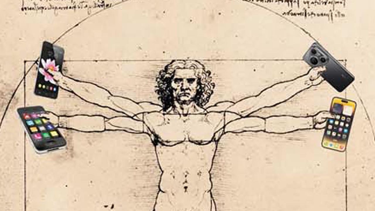 Ilustración sobre brecha tecnológica y avance científico