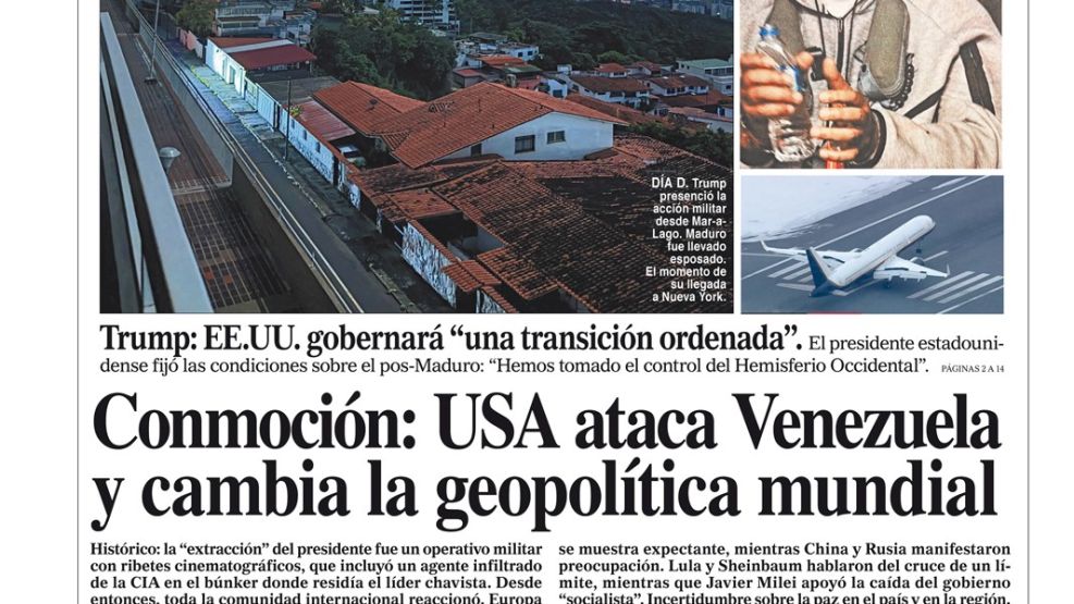 La tapa del Diario PERFIL del domingo 4 de enero de 2026