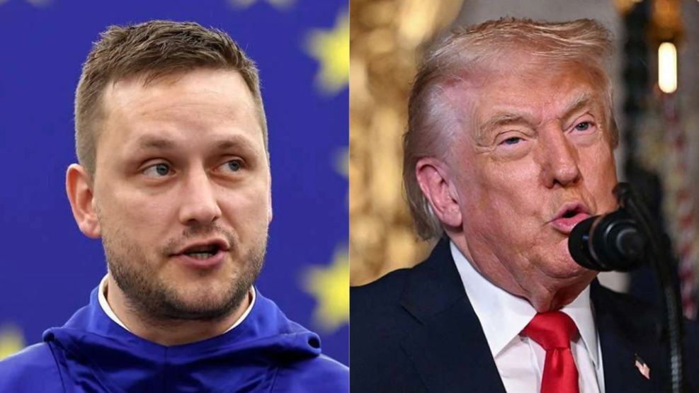 El primer ministro de Groenlandia, Jens-Frederik Nielsen, y el presidente estadounidense, Donald Trump