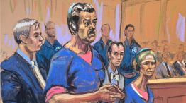 Boceto de la sala del tribunal en la audiencia de Nicolás Maduro 20260105