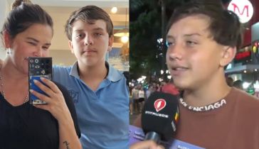 Nazarena Vélez y su hijo Thiago Rodríguez