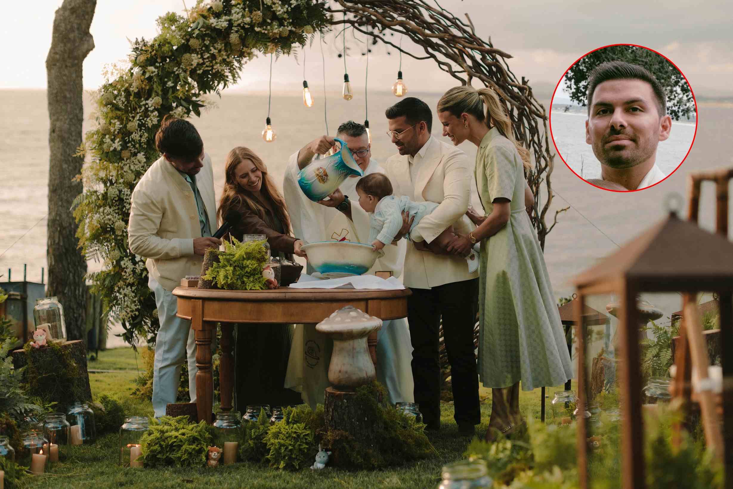 Punta del Este 2026.Augusto Marini bautizó a Alessandro, el hijo que tiene con Angie Landaburu.
