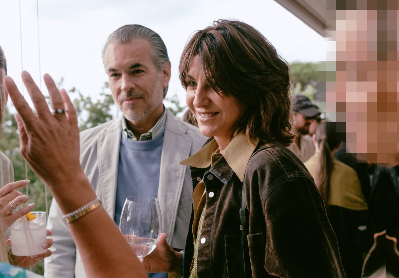Evangelina Bomparola y Juan Pons en bautismo del hijo de Angie Landaburu y Augusto Marini.