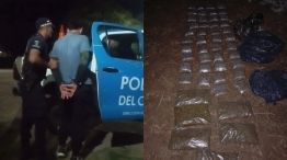 La detención del acusado de narcotráfico. 