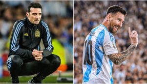 Lionel Scaloni y Lionel Messi