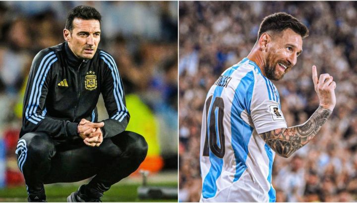 Lionel Scaloni y Lionel Messi