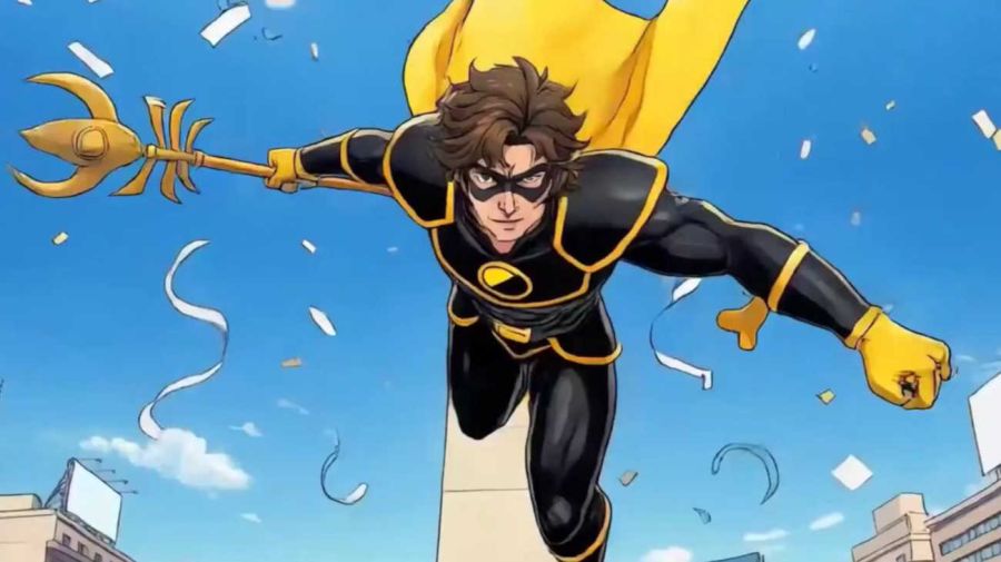 Una representación de Milei como superhéroe, hecha con inteligencia artificial