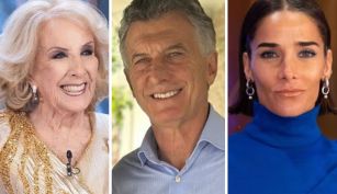 Mirtha Legrand, Mauricio Macri y Juana Viale