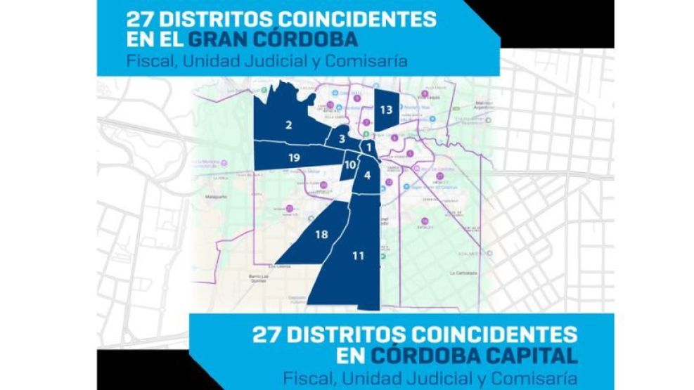 Mapa de gestión territorial en Córdoba