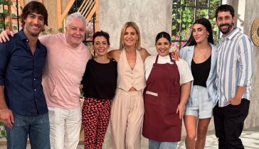 Eugenia Tobal y el equipo de "Escuela de cocina"