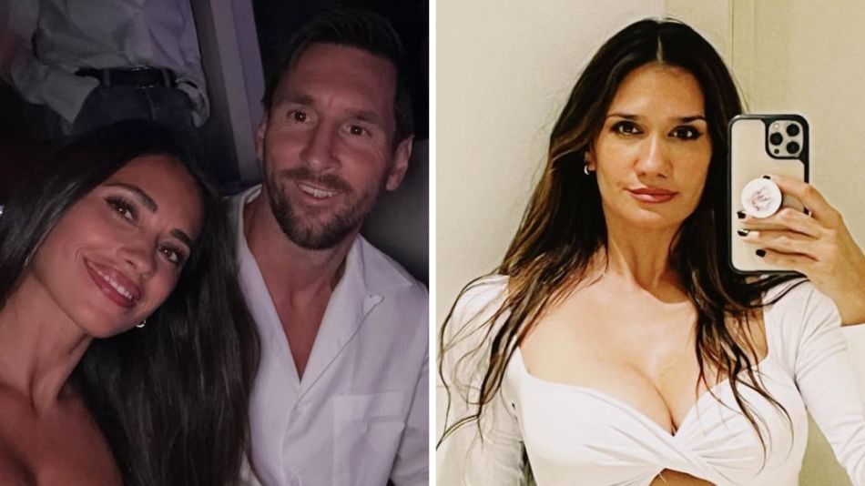 Antonela Rocuzzo, Lionel Messi y Momi Giardina