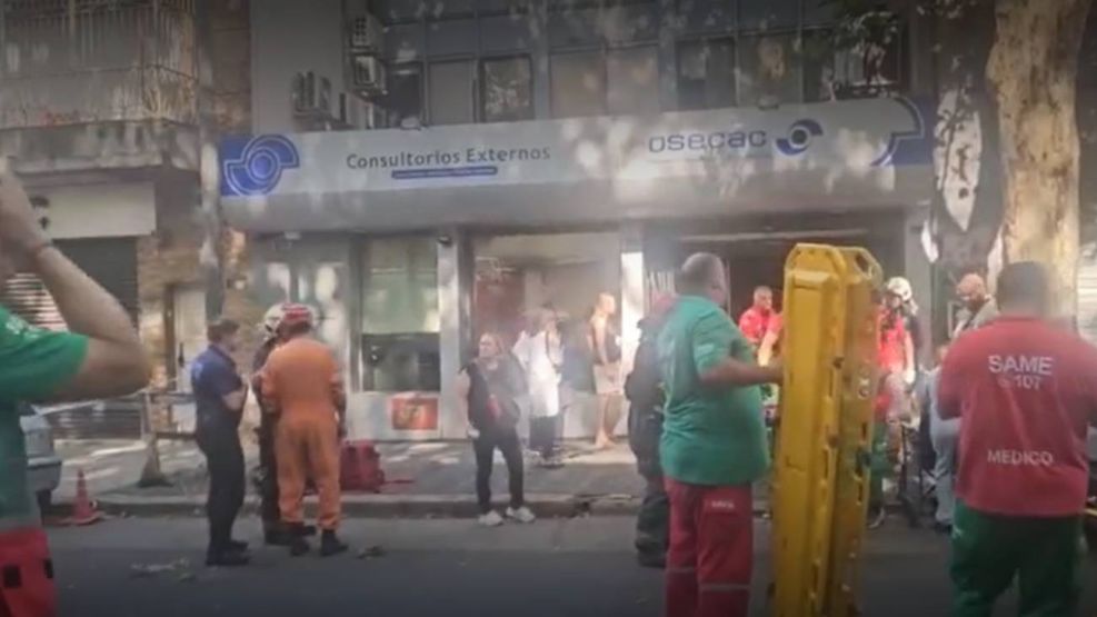 Derrumbe en centro médico Osecac de Palermo 13012026