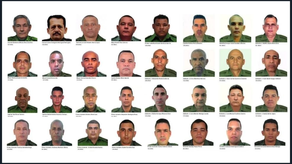 Militares cubanos fallecidos