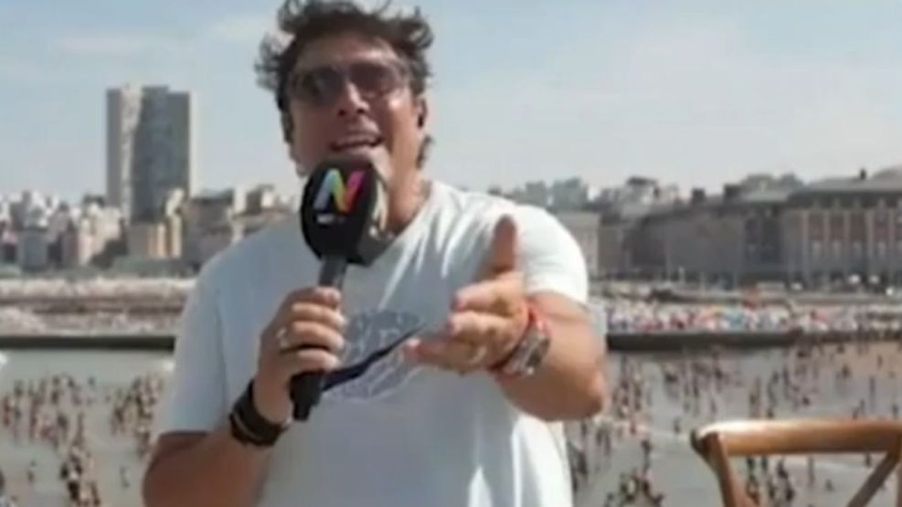 El programa de Matías Alé en Net TV captó ola gigante en Mar del Plata