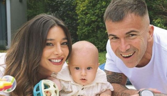 Sol Pérez junto a su hijo Marco y Guido Mazzoni