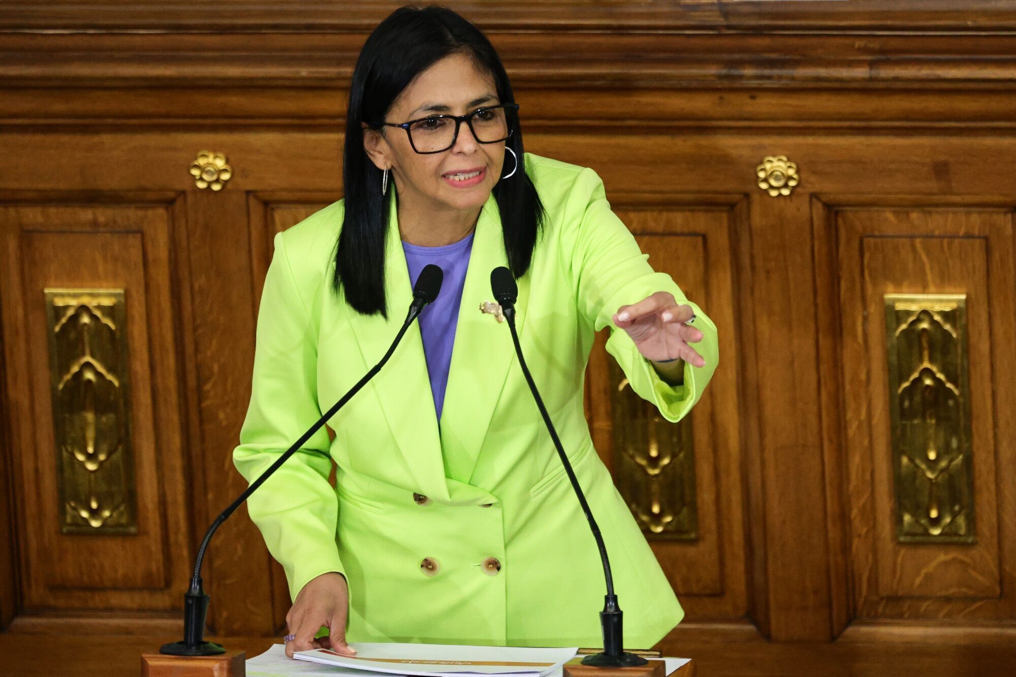 Delcy Rodriguez Delivers A Government Report At The National Assembly