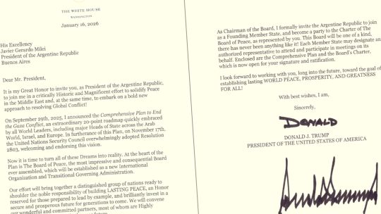 Milei says Trump has invited Argentina to join ‘Board of Peace’