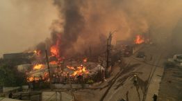 Incendios destruyeron barrios de la ciudad de Concepción, en el sur de Chile.