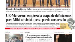 La tapa del Diario PERFIL del domingo 18 de enero de 2026.