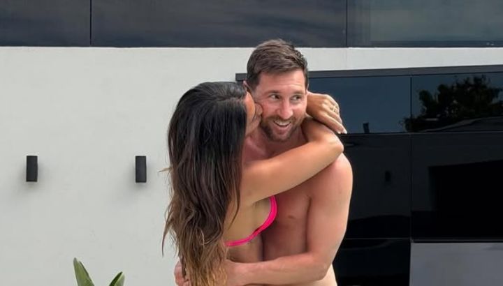 Lionel Messi y Antonela Roccuzzo prendieron fuego la red: relax, pileta y amor