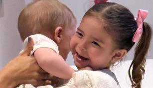 Sarah Burlando y su sobrino Beltrán