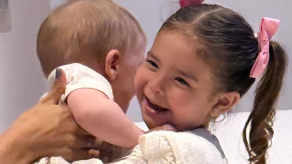 Sarah Burlando y su sobrino Beltrán