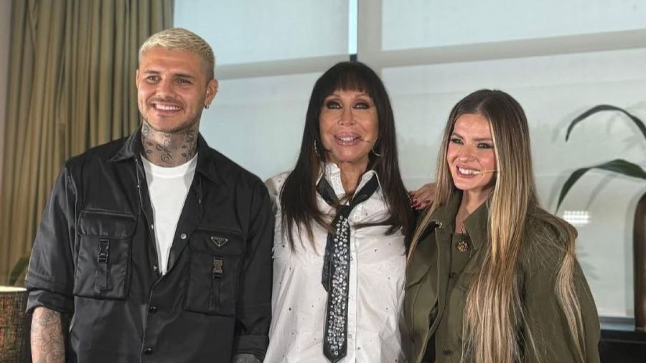 Mauro Icardi, Moria Casán y China Suarez | Foto:CEDOC
