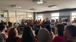 Asamblea de los trabajadores del Ministerio de Producción. 