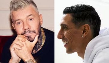 Marcelo Tinelli y Ángel Di María