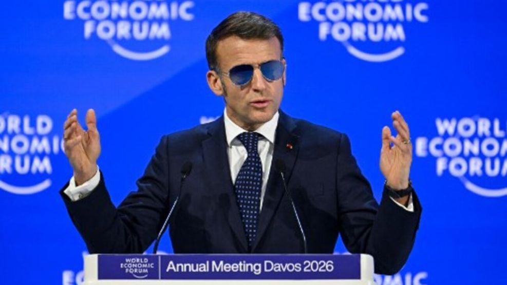 Emmanuel Macron en el Foro Económico Mundial de Davos