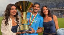 Carolina Baldini junto a Giovanni Simeone y Giulia Coppini