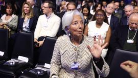 Lagarde junto a CEOs en Davos 2026