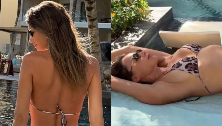 Pampita posó en microbikini y prendió fuego la red desde un resort de lujo en México
