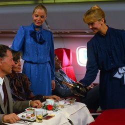 Air France conmemora los 50 años del primer vuelo comercial del Concorde.