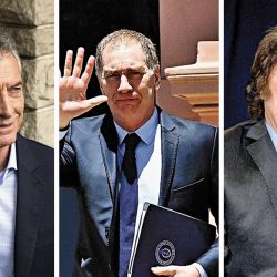 Macri, Santilli y Milei | Foto:Cedoc