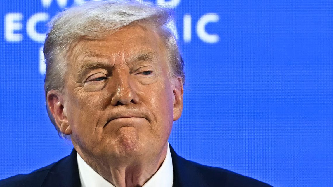 US President Donald Trump at the World Economic Forum in Davos.