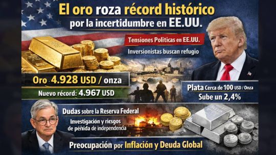 El precio del oro se encamina a los 5000 dólares la onza: ¿Qué lo empuja?