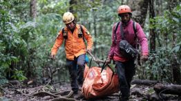 Brigadistas trabajan en Java, Indonesia