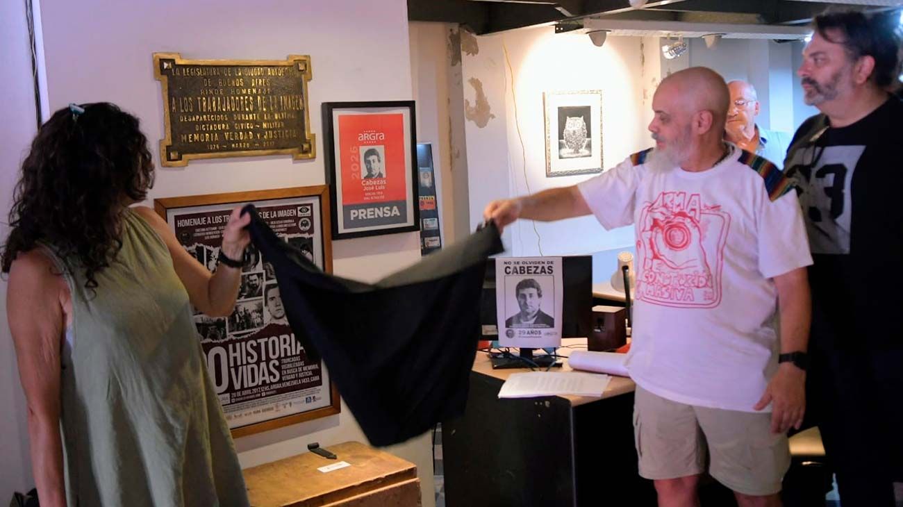 Conmemoración del 29 aniversario del crimen de José Luis Cabezas, acto realizado en la sede de ARGRA, Ciudad de Buenos Aires