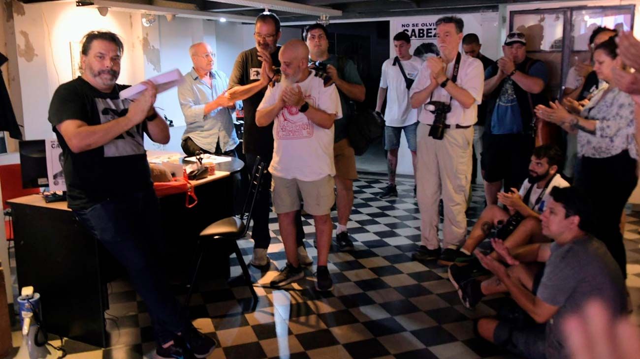 Conmemoración del 29 aniversario del crimen de José Luis Cabezas, acto realizado en la sede de ARGRA, Ciudad de Buenos Aires