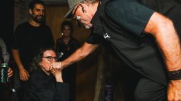 Charly García apareció en el Festival Medio y Medio para ver a León Gieco